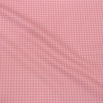 Tecido Tricoline Xadrez Rosa Claro Tom Sobre Tom (Basics & Colors)