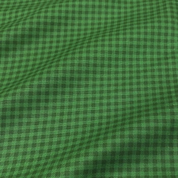 Tecido Tricoline Xadrez Verde Medio Tom Sobre Tom (Basics & Colors)