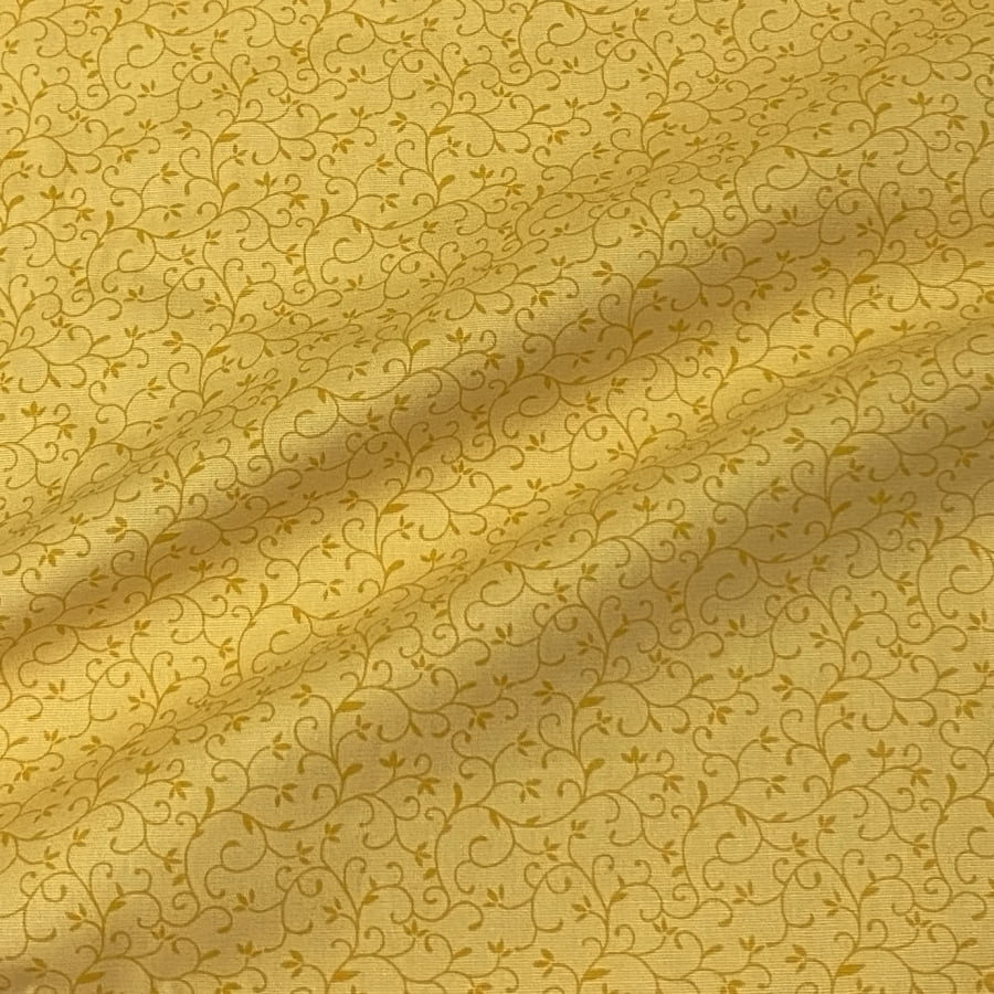 Tecido Tricoline Arabesco Amarelo Bebe Tom Sobre Tom (Basics & Colors) 