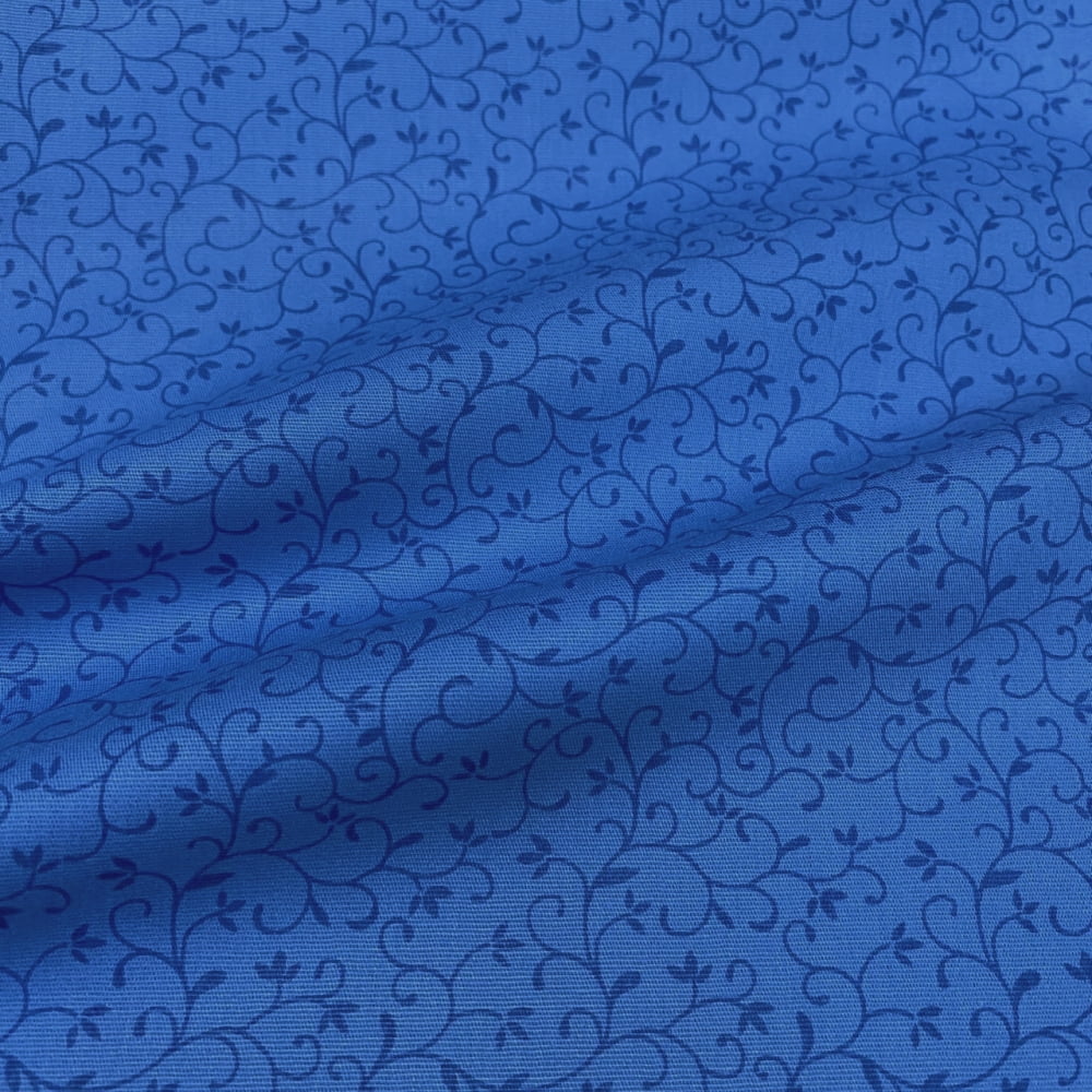 Tecido Tricoline Arabesco Azul Cobalto Tom Sobre Tom (Basics & Colors)