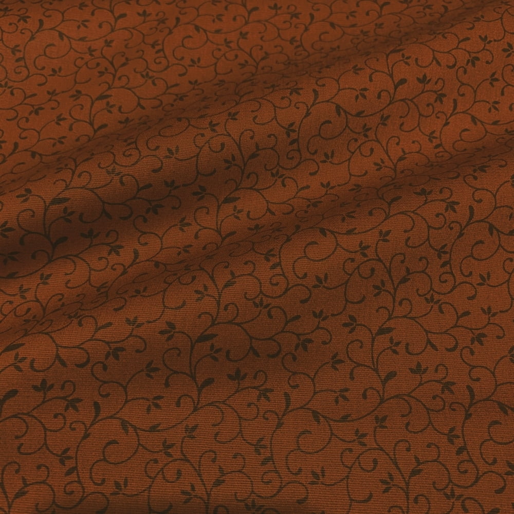 Tecido Tricoline Arabesco Marrom Chocolate Tom Sobre Tom (Basics & Colors)