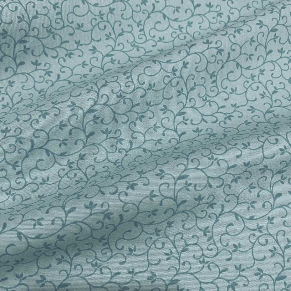 Tecido Tricoline Arabesco Verde Bebe Tom Sobre Tom (Basics & Colors)