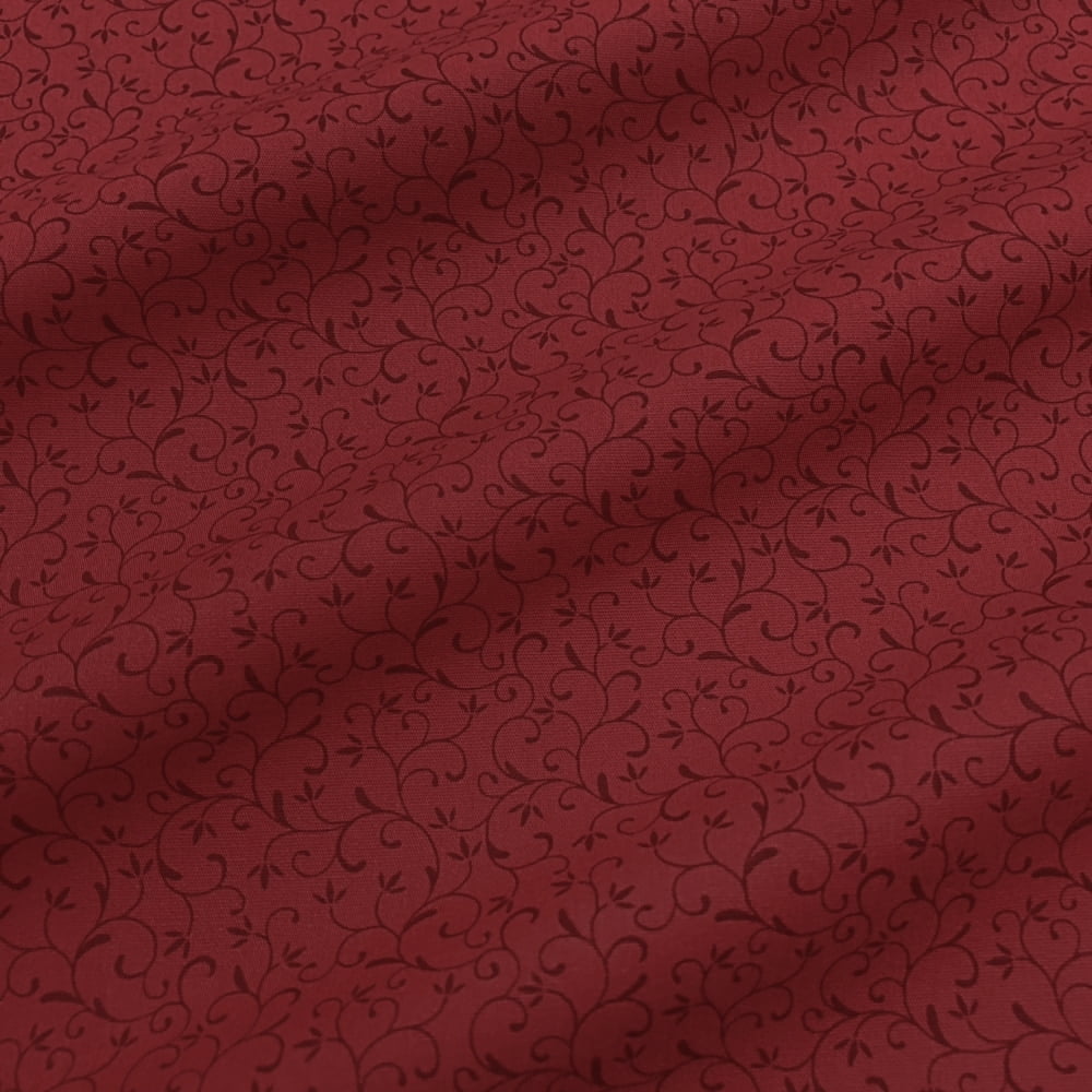 Tecido Tricoline Arabesco Vermelho Queimado Tom Sobre Tom (Basics & Colors)
