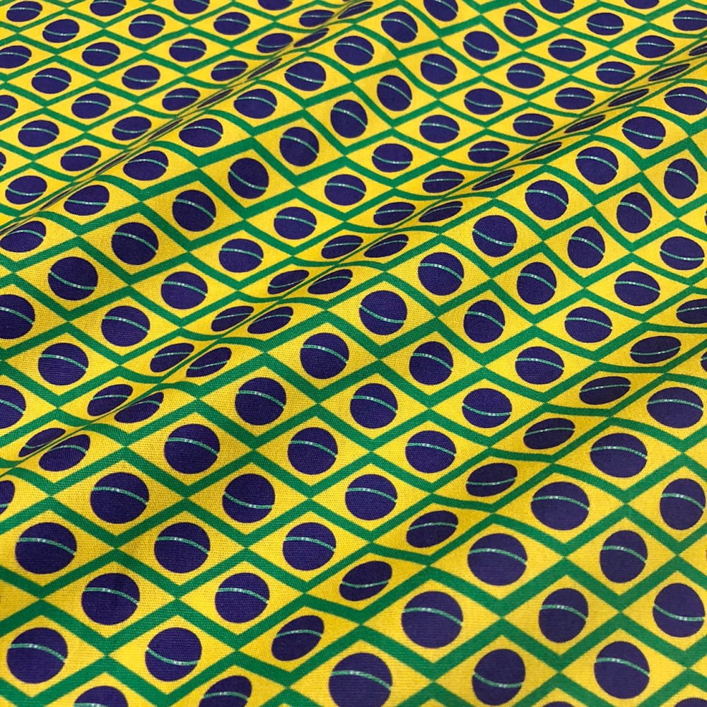 Tecido Tricoline Digital Mini Bandeiras do Brasil