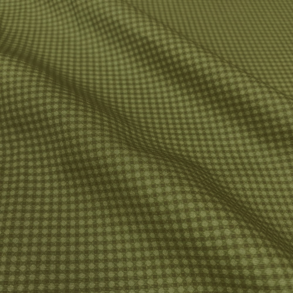Tecido Tricoline Digital Micro Xadrez Verde