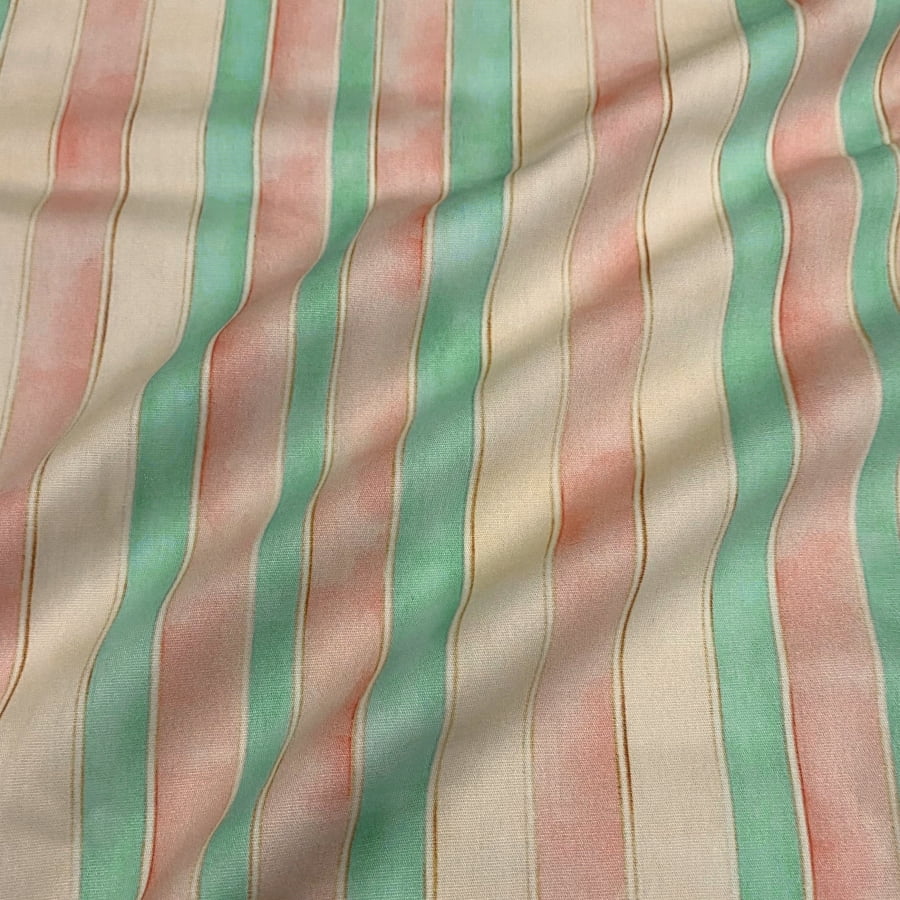 Tecido Tricoline Digital Listras Delicadas Coleção Dreamy