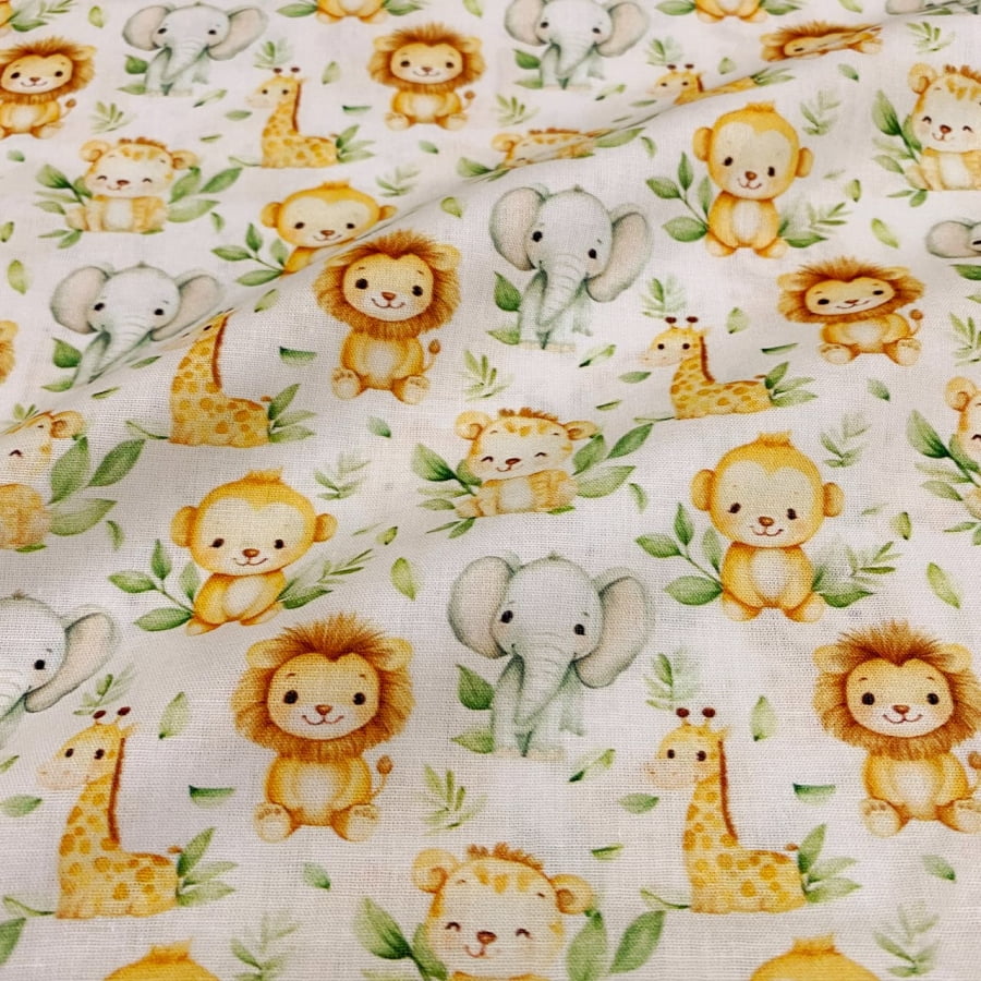 Tecido Tricoline Digital Safari Fofo