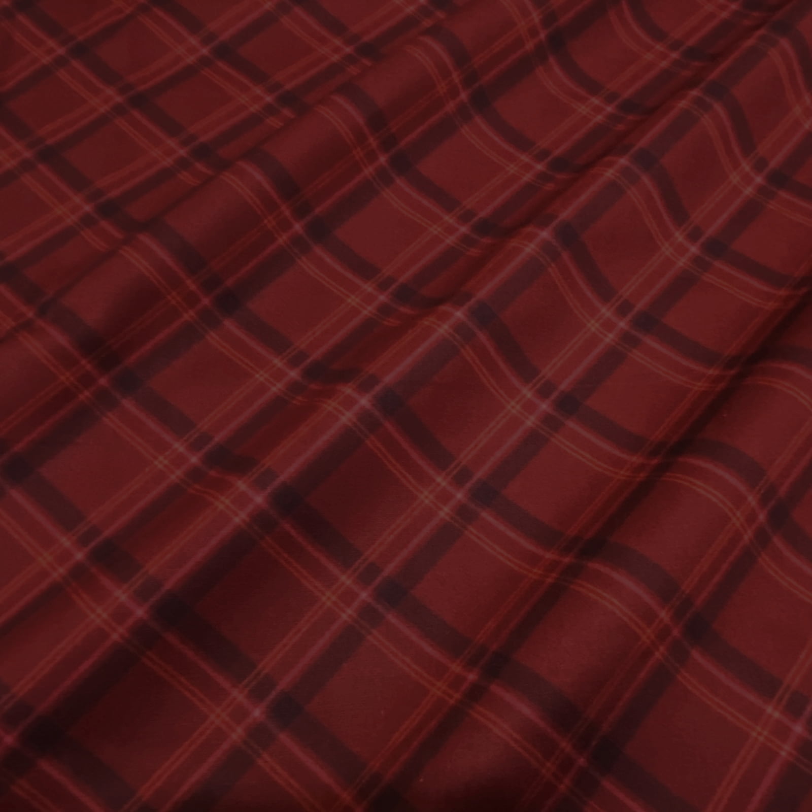 Tecido Tricoline Digital Xadrez Grande Diagonal Vermelho Natal