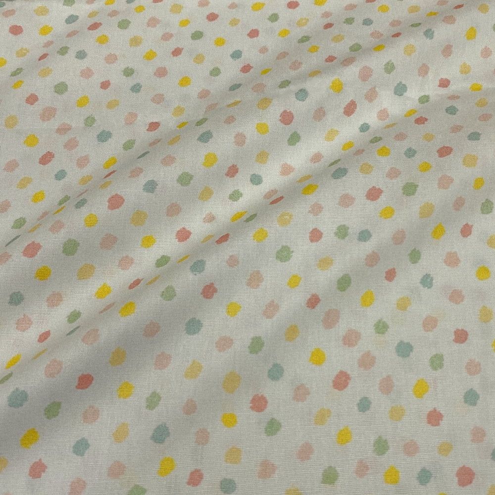 Tecido Tricoline Digital Bolinhas Divertidas Candy