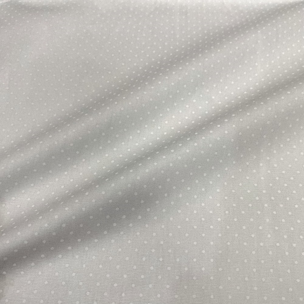 Tecido Tricoline Poa Micro Branco Gelo