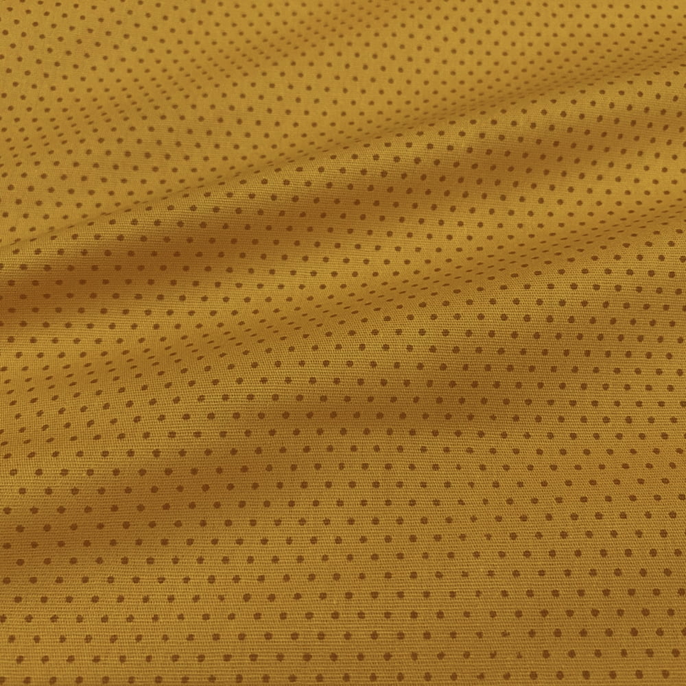 Tecido Tricoline Poa Micro Amarelo Mostarda Tom Sobre Tom (Basics & Colors)