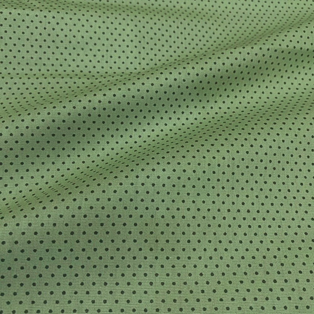 Tecido Tricoline Poa Micro Verde Seco Tom Sobre Tom (Basics & Colors)  