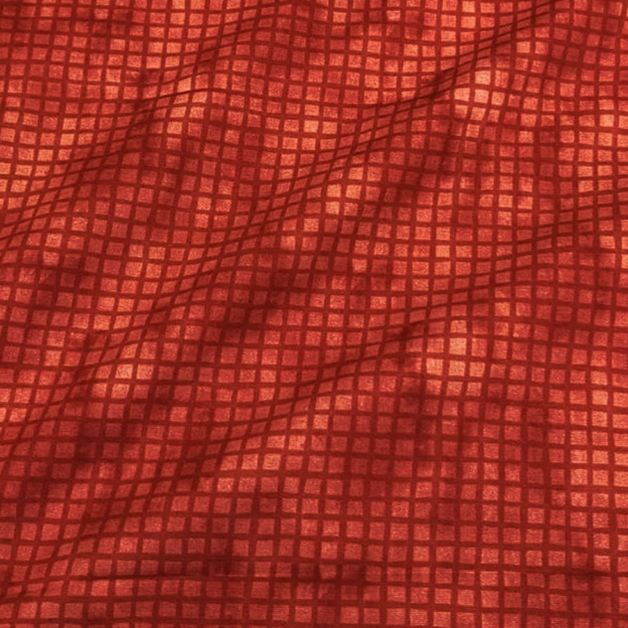 Tecido Tricoline Digital Ladrilhos Vermelho Coleção Frutas Vermelhas 