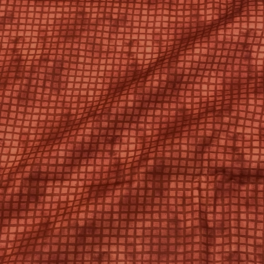 Tecido Tricoline Digital Ladrilhos Vermelho Natal dos Sonhos 
