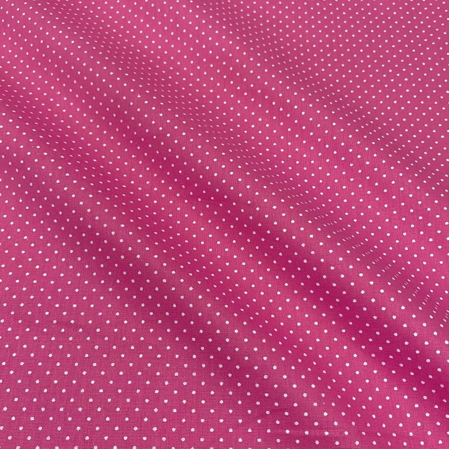 Tecido Tricoline Mini Poa Rosa Pink