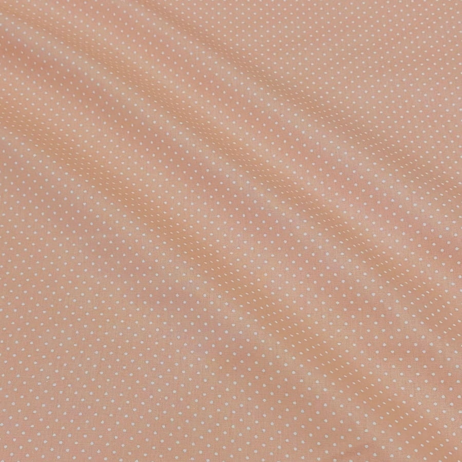 Tecido Tricoline Mini Poa Rose Claro