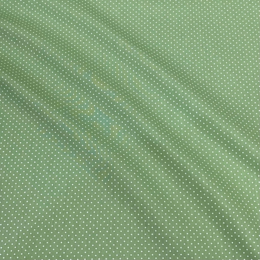Tecido Tricoline Mini Poa Verde Medio