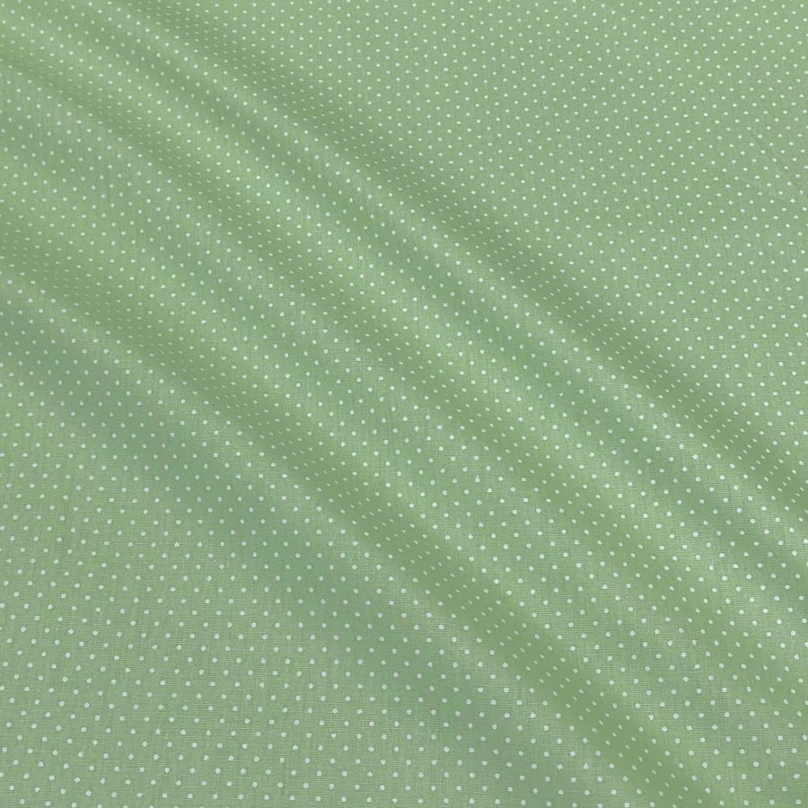 Tecido Tricoline Mini Poa Verde Menta