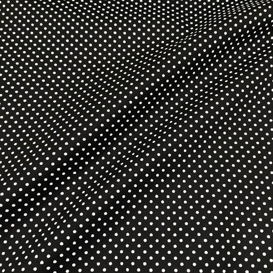 Tecido Tricoline Poa Pequeno Preto