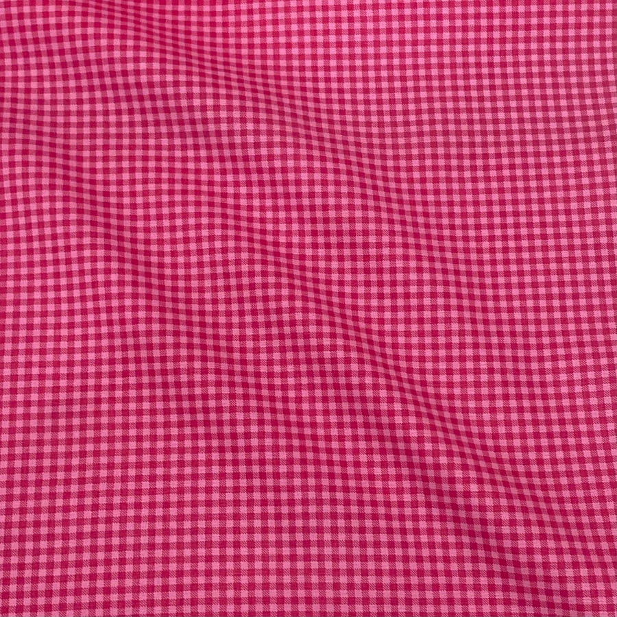 Tecido Tricoline Xadrez Rosa Pink Tom Sobre Tom (Basics & Colors) 