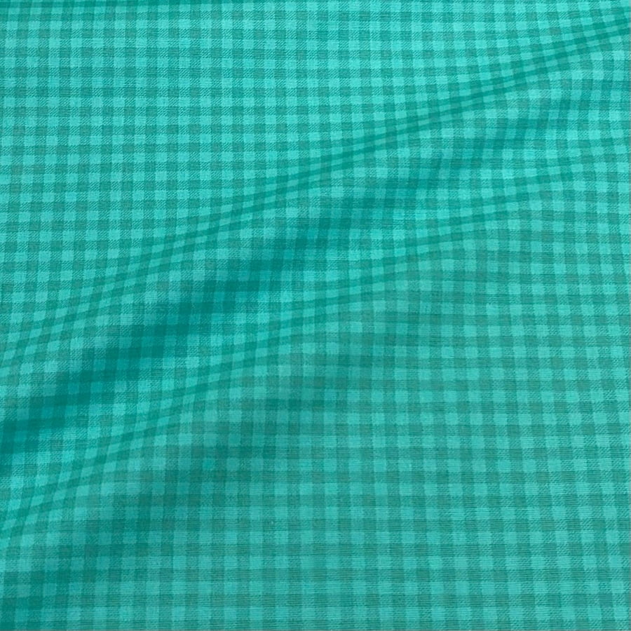 Tecido Tricoline Xadrez Verde Tiffany Tom Sobre Tom (Basics & Colors)
