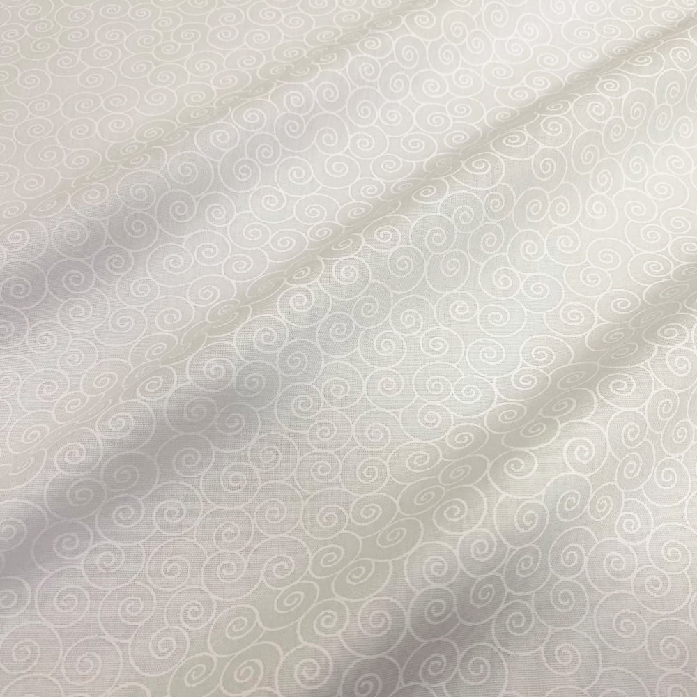 Tecido Tricoline Caracol Branco Tom Sobre Tom Rimatex