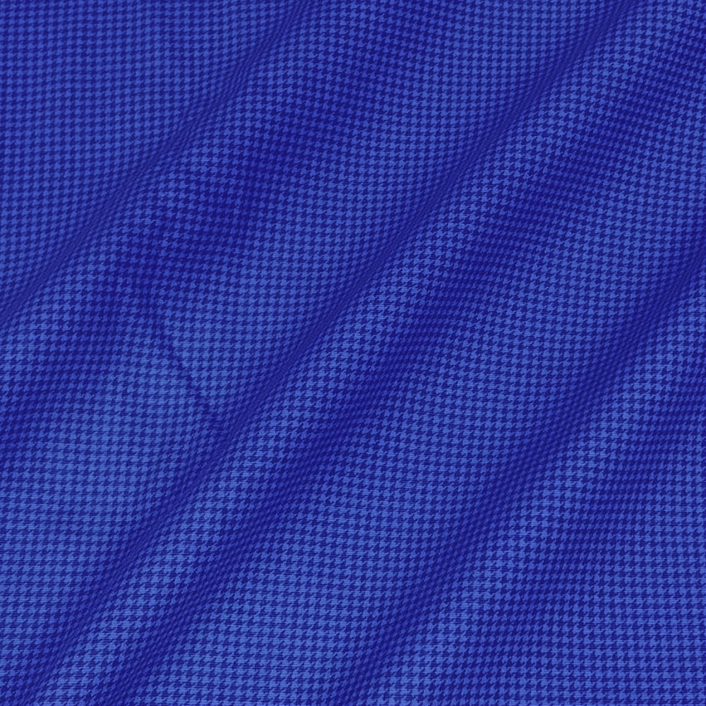 Tecido Tricoline Pied de Poule Azul Cobalto Tom Sobre Tom (Basics & Colors)