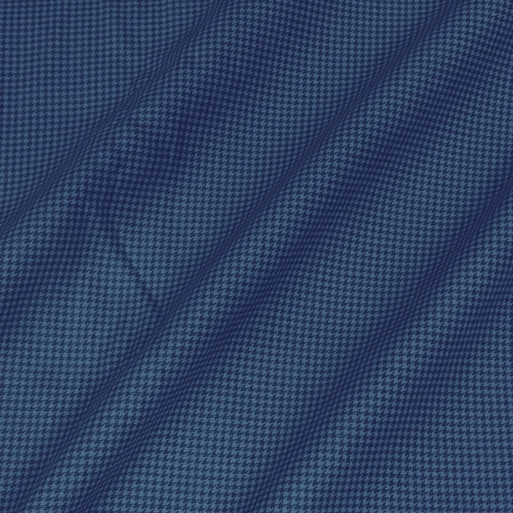 Tecido Tricoline Pied de Poule Azul Safira Tom Sobre Tom (Basics & Colors)