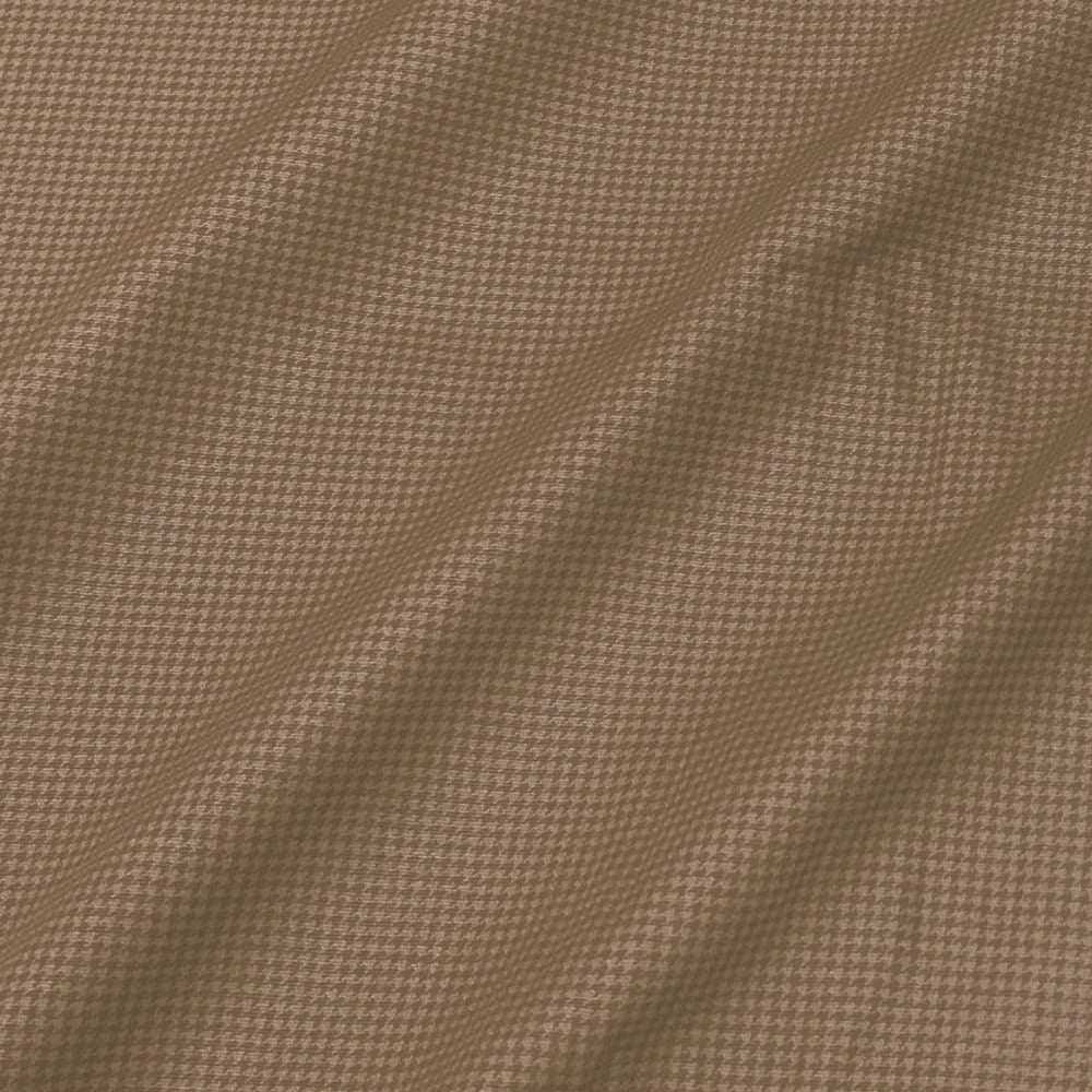 Tecido Tricoline Pied de Poule Marrom Camurça Tom Sobre Tom (Basics & Colors)