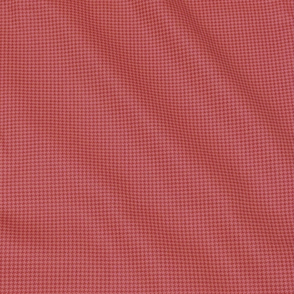 Tecido Tricoline Pied de Poule Rosa Goiaba Tom Sobre Tom (Basics & Colors)