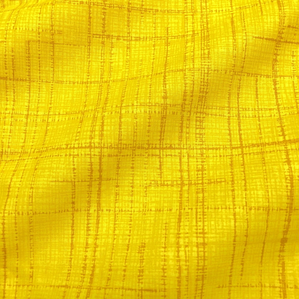 Tecido Tricoline 100% algodão Xadrez Amarelo Canário