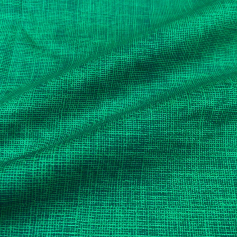 Tecido Tricoline Traminha Verde Ciano Tom Sobre Tom (Basics & Colors)