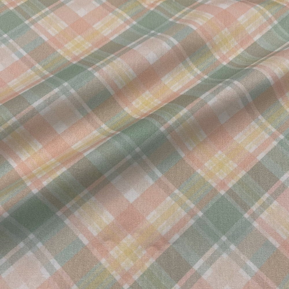 Tecido Tricoline Digital Xadrez Grande Coleção Flanela Xadrez Candy 