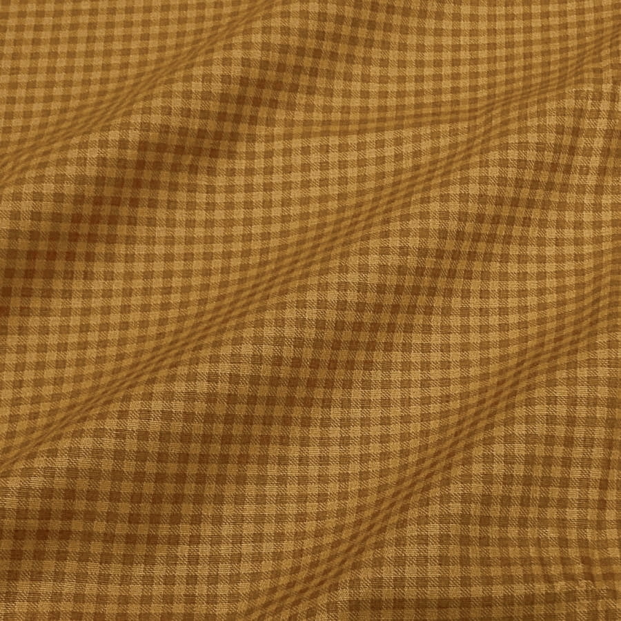 Tecido Tricoline Xadrez Amarelo Ocre Tom Sobre Tom (Basics & Colors)