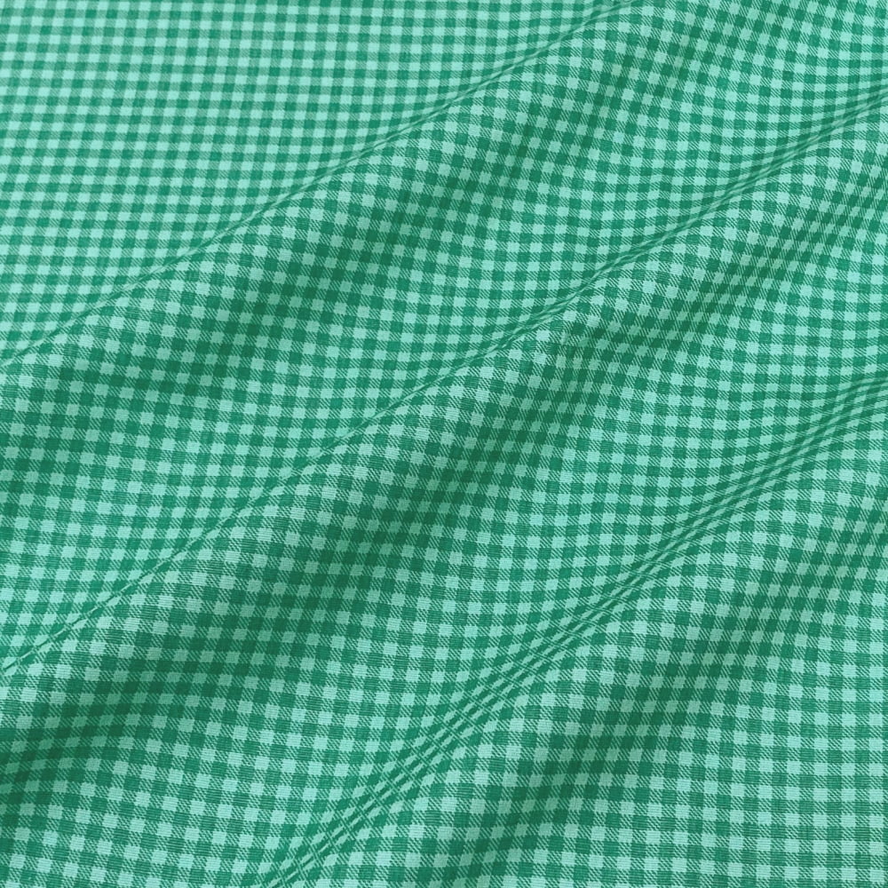 Tecido Tricoline Xadrez Verde Piscina Tom Sobre Tom (Basics & Colors) 